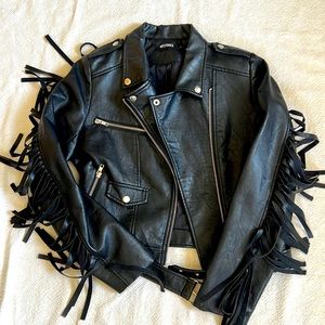 Missguided Fringe Moto jacket